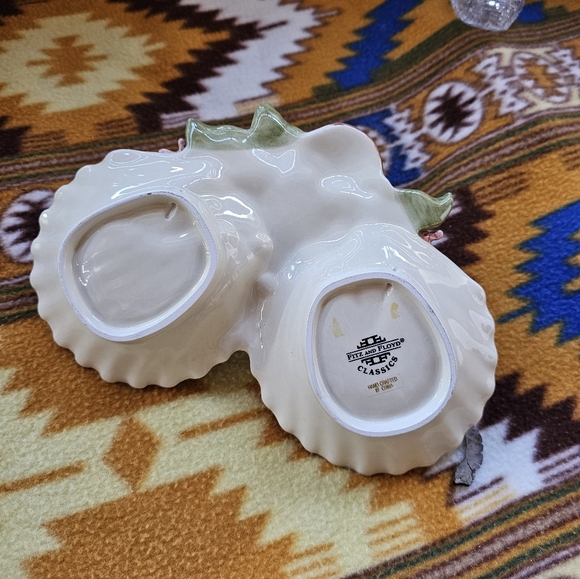 Fitz & Floyd Oceana Double Dish Nautical Beach Seashells - Picture 3 of 3